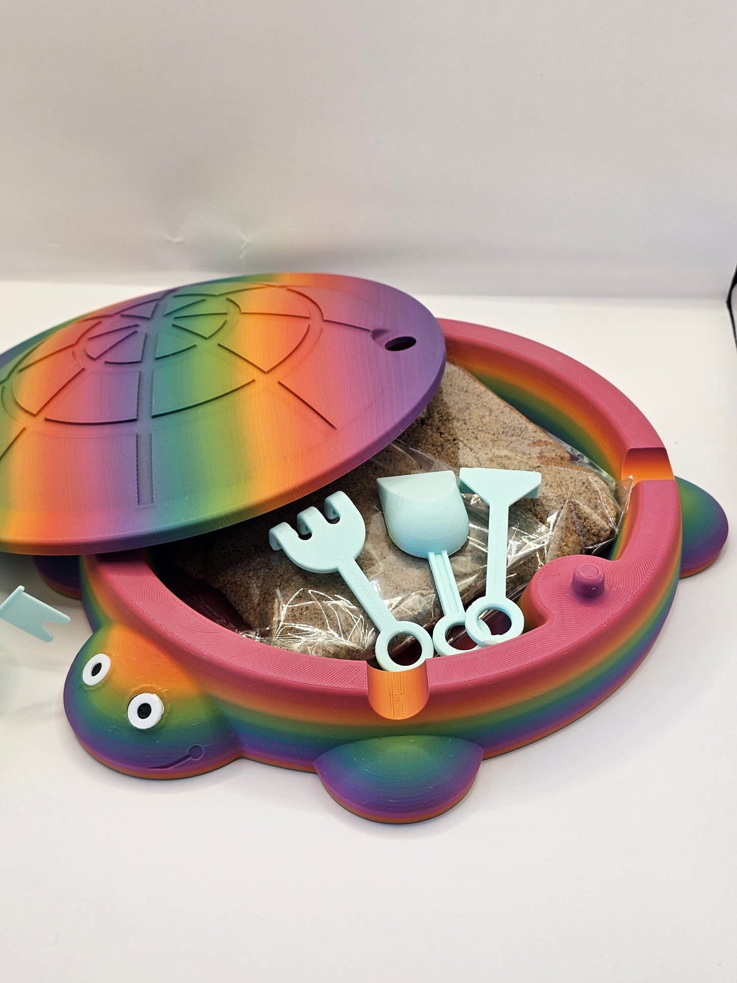 Rainbow Turtle Sandbox 3D Printed Jumbo
