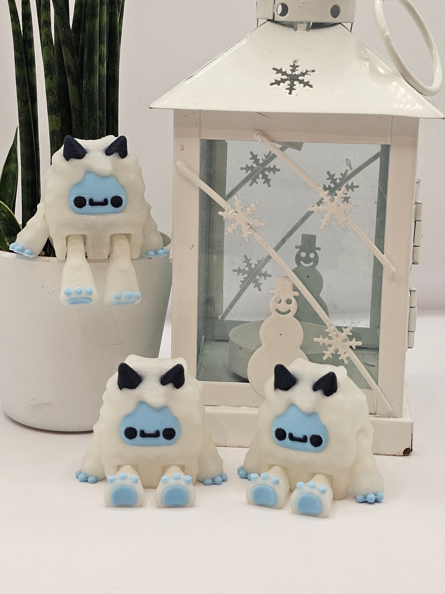 Yeti 3D Printed Articulated Figurine Gift Glow-In-The-Dark