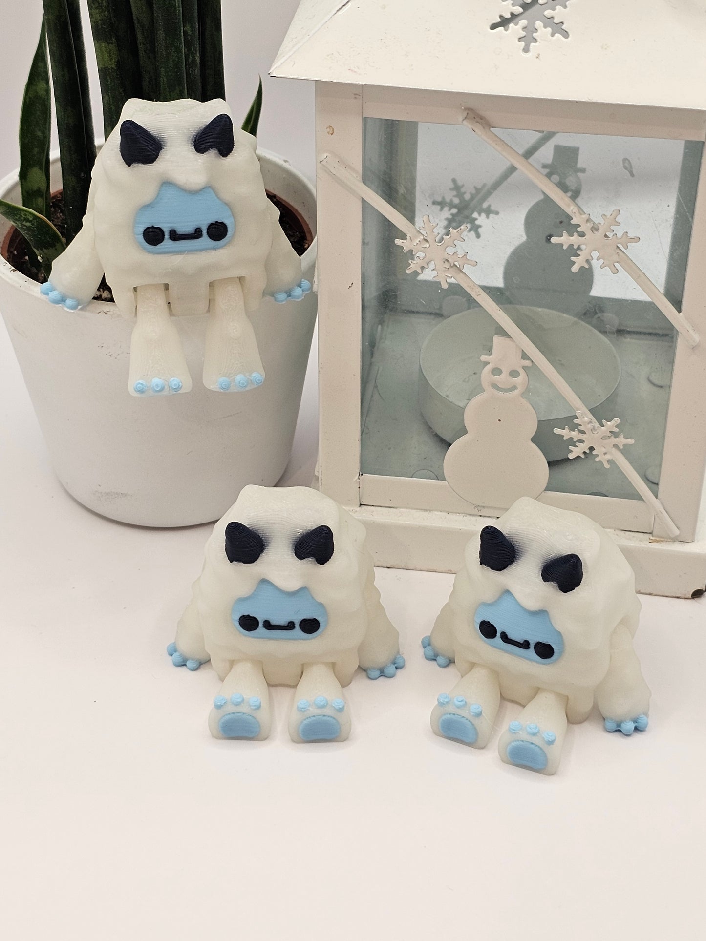 Yeti 3D Printed Articulated Figurine Gift Glow-In-The-Dark