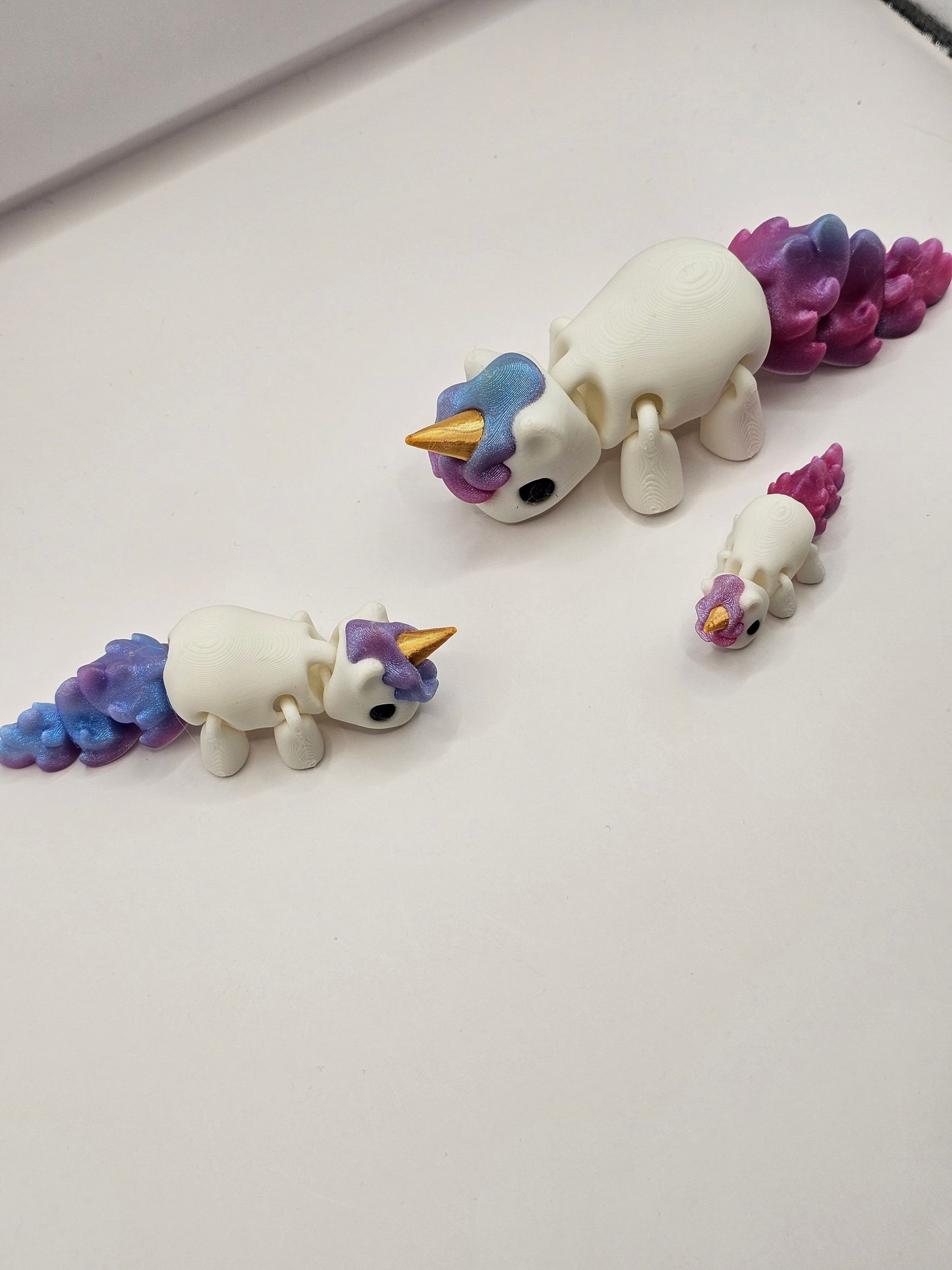 Unicorn 3D Printed Articulating Figurine Shimmer Cutie