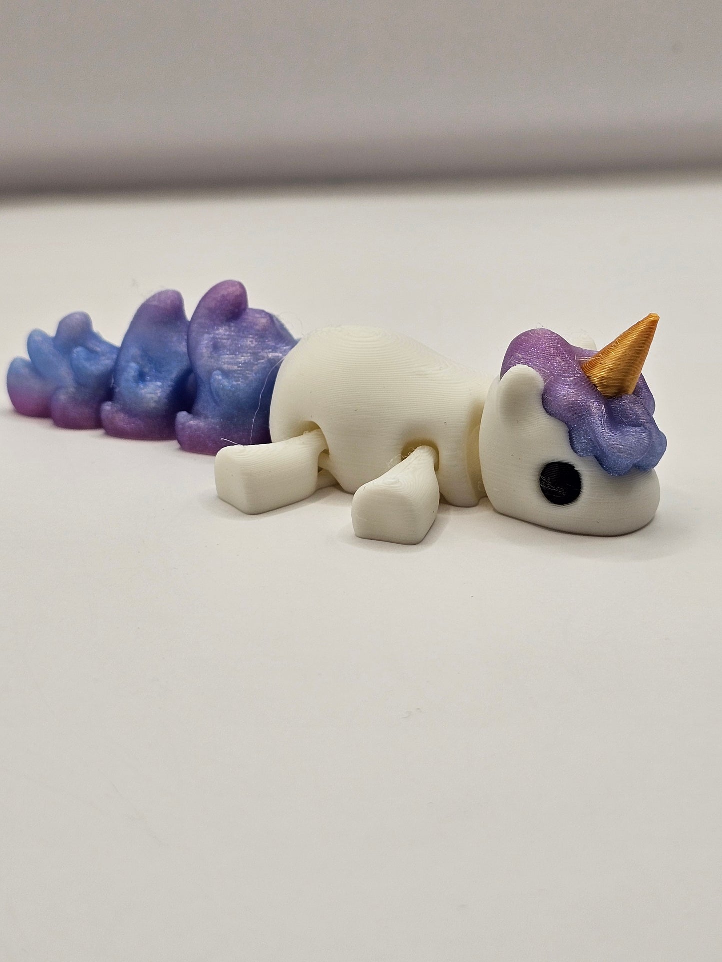 Unicorn 3D Printed Articulating Figurine Shimmer Cutie