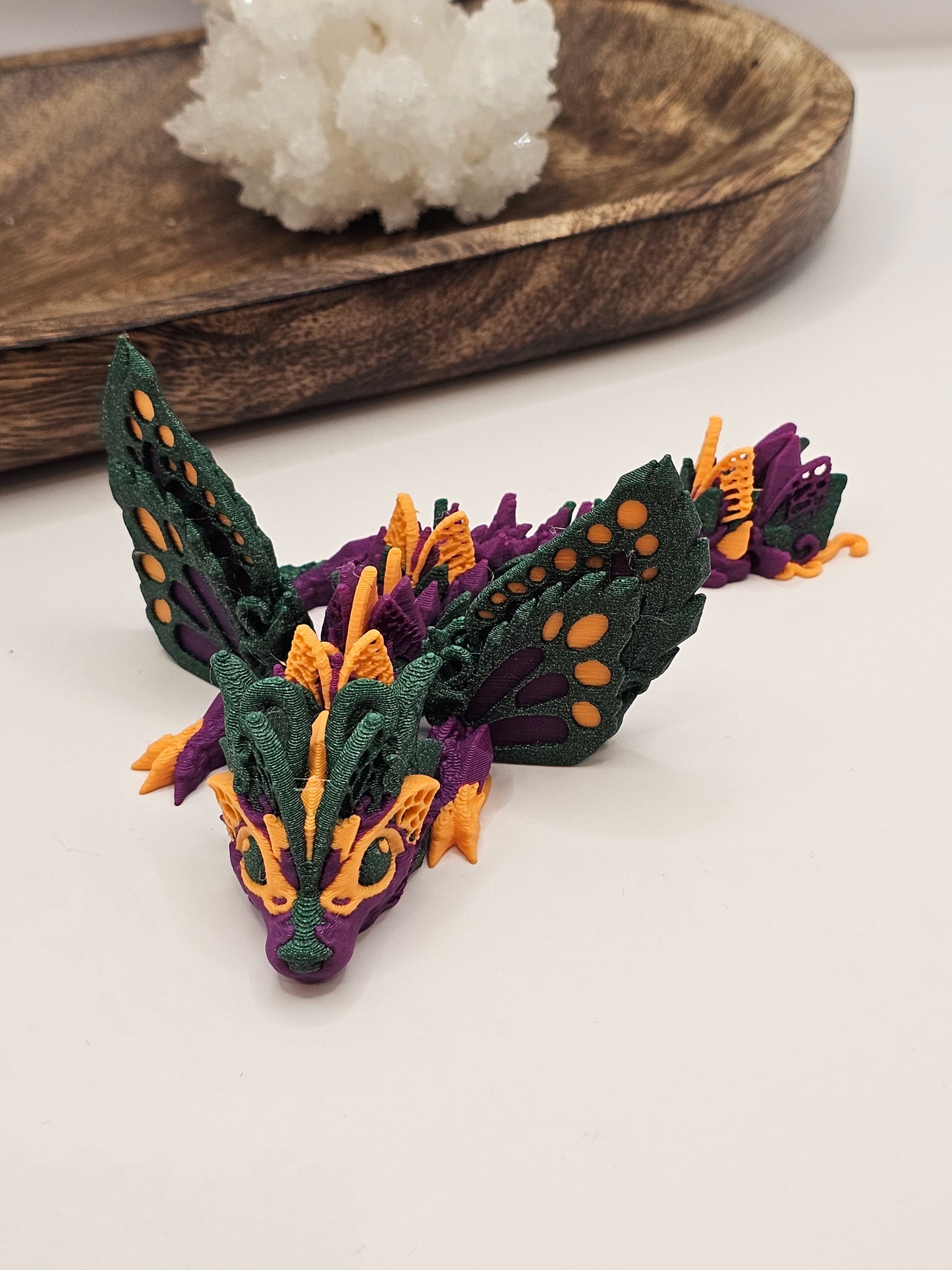 Fae Wolf Dragon 3D Printed Articulating Figurine