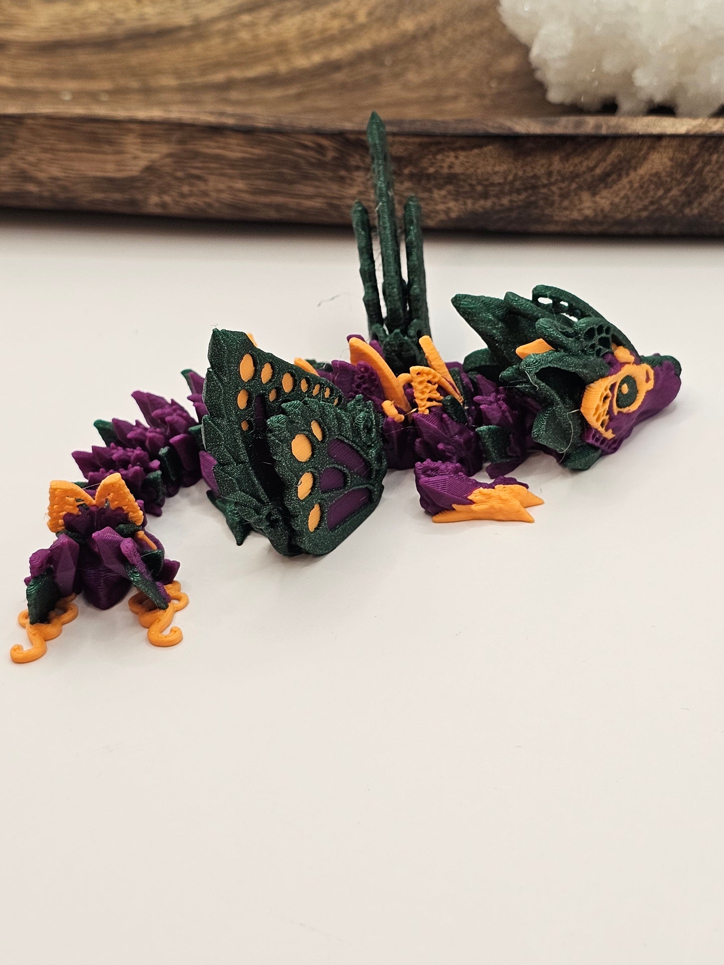 Fae Wolf Dragon 3D Printed Articulating Figurine