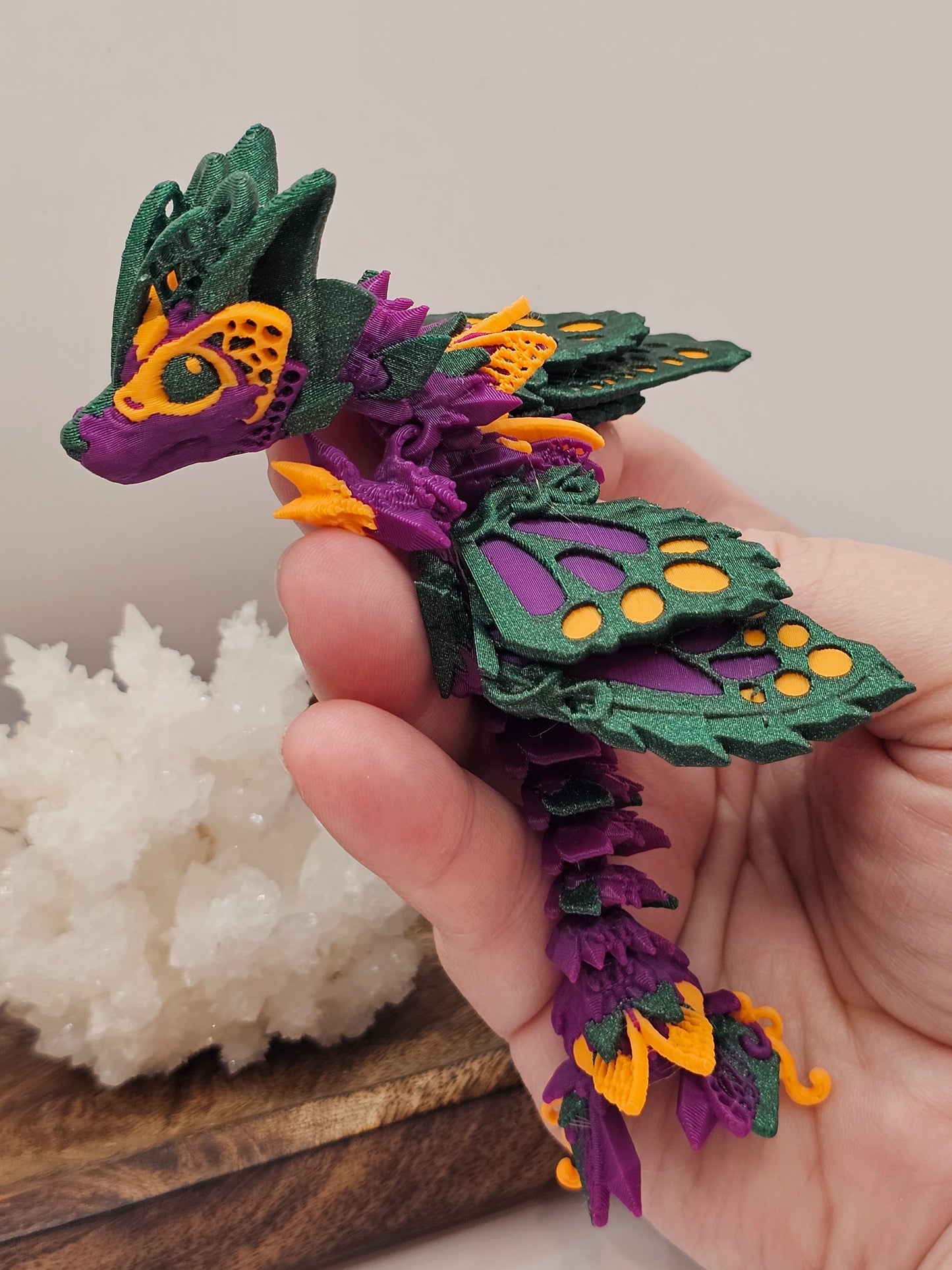 Fae Wolf Dragon 3D Printed Articulating Figurine
