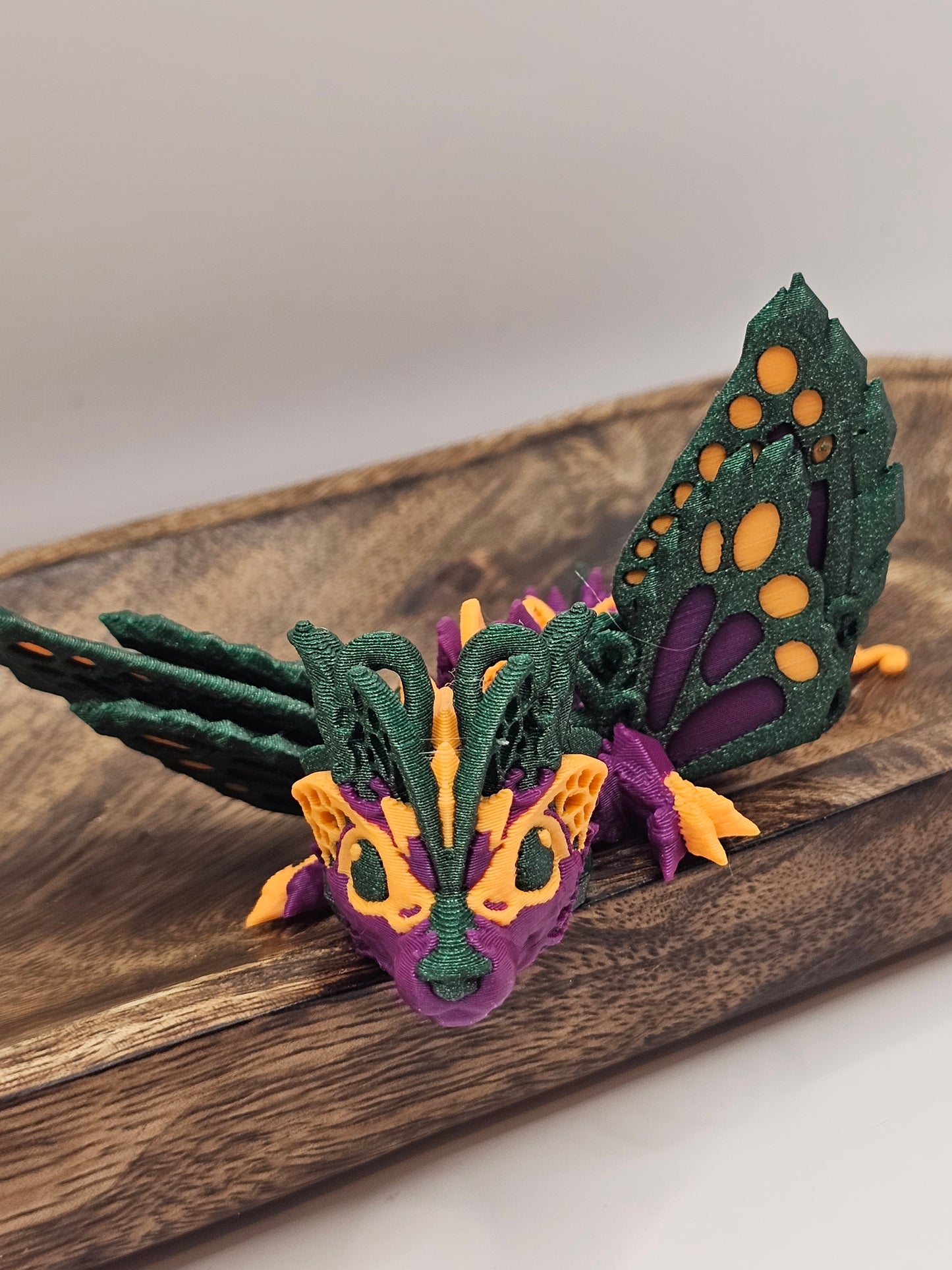 Fae Wolf Dragon 3D Printed Articulating Figurine