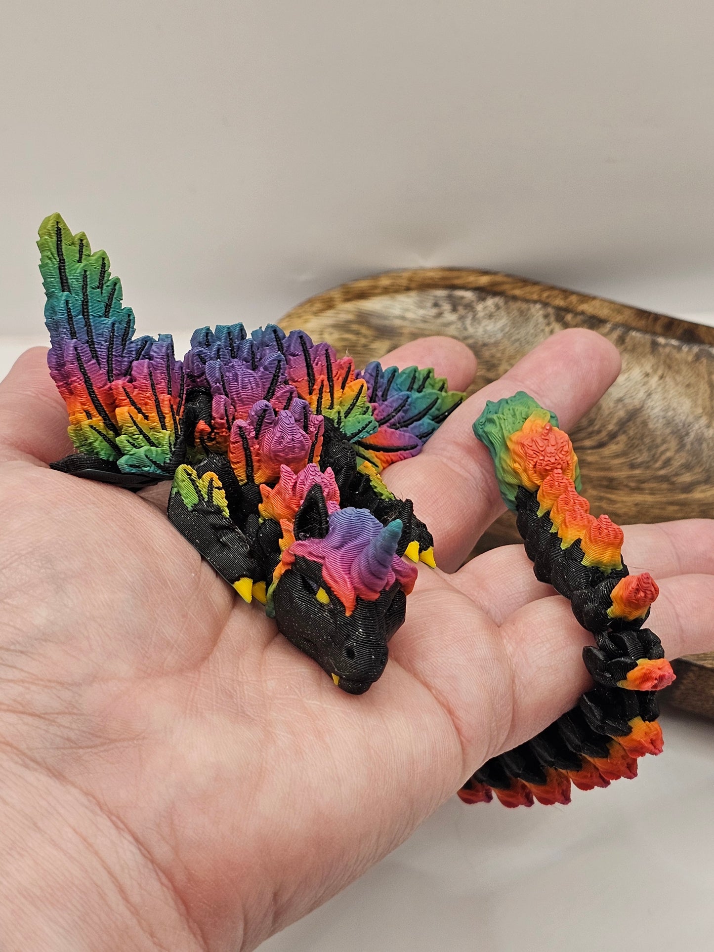 Alicorn Rainbow Dark/Light Winged Unicorn Decor/Fidget Articulating