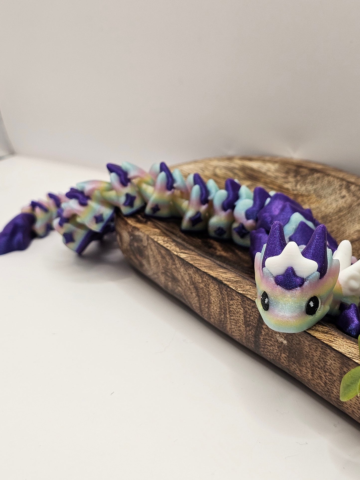 Atria Dragon Long Articulating Figurine Shimmery Fidget 3D Print