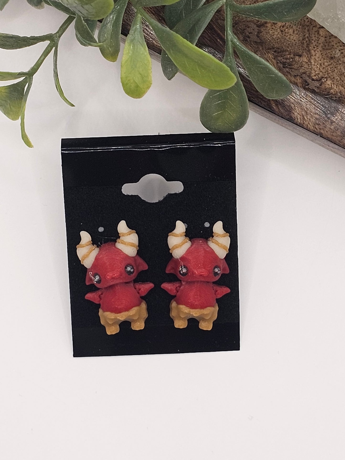 Micro 3D Printed Earrings Pixies-Spiders-Bats