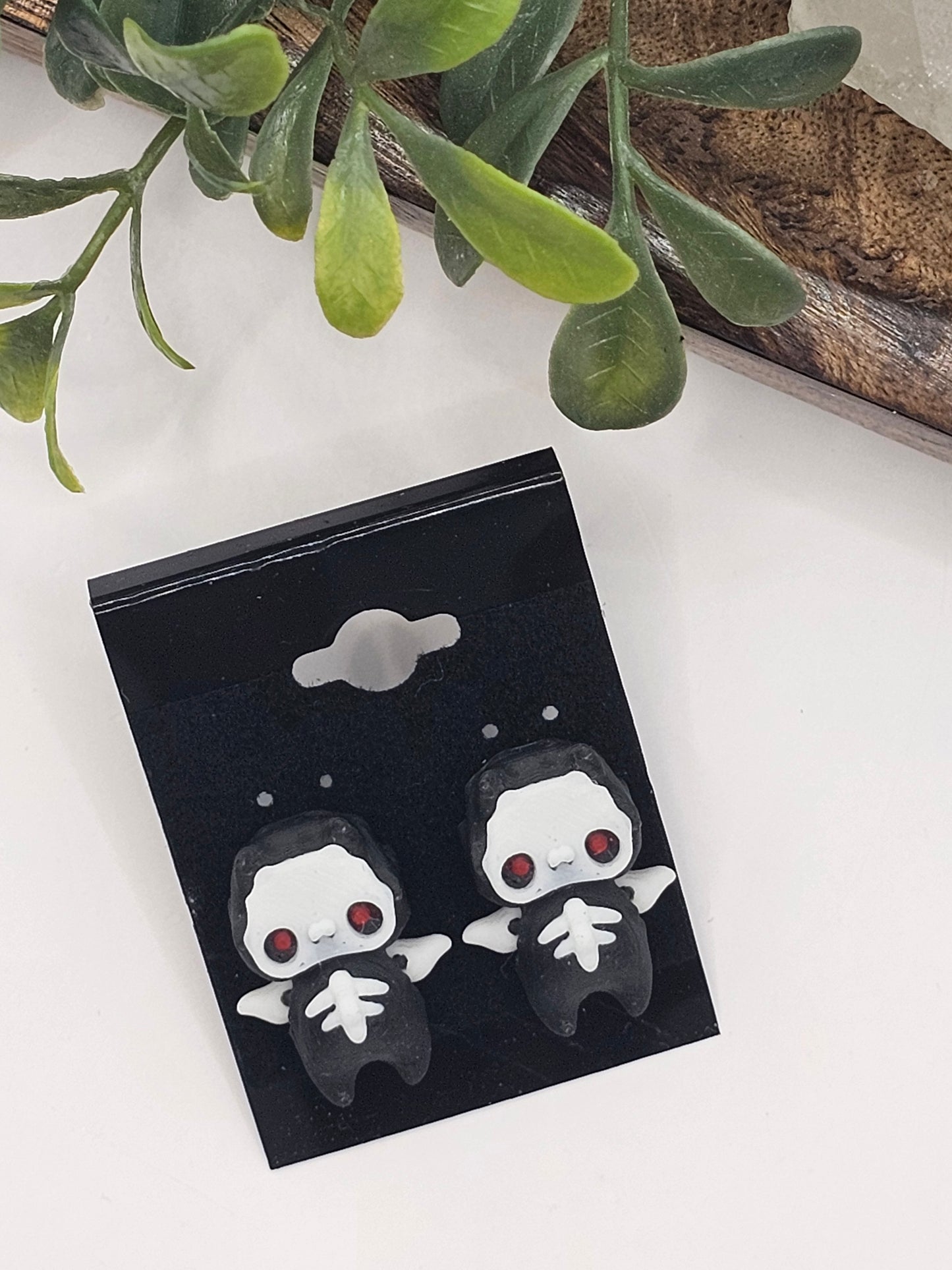 Micro 3D Printed Earrings Pixies-Spiders-Bats