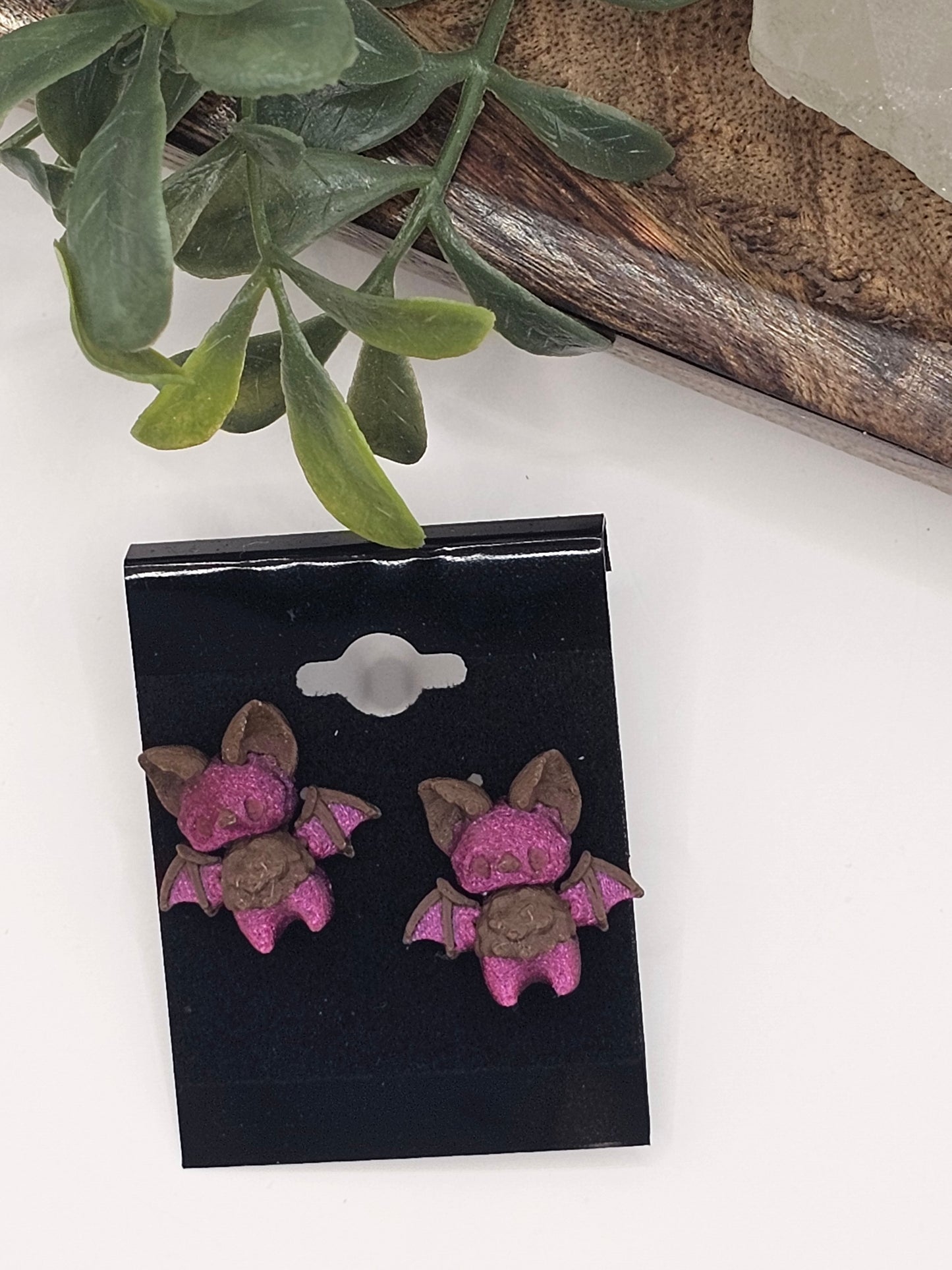 Micro 3D Printed Earrings Pixies-Spiders-Bats