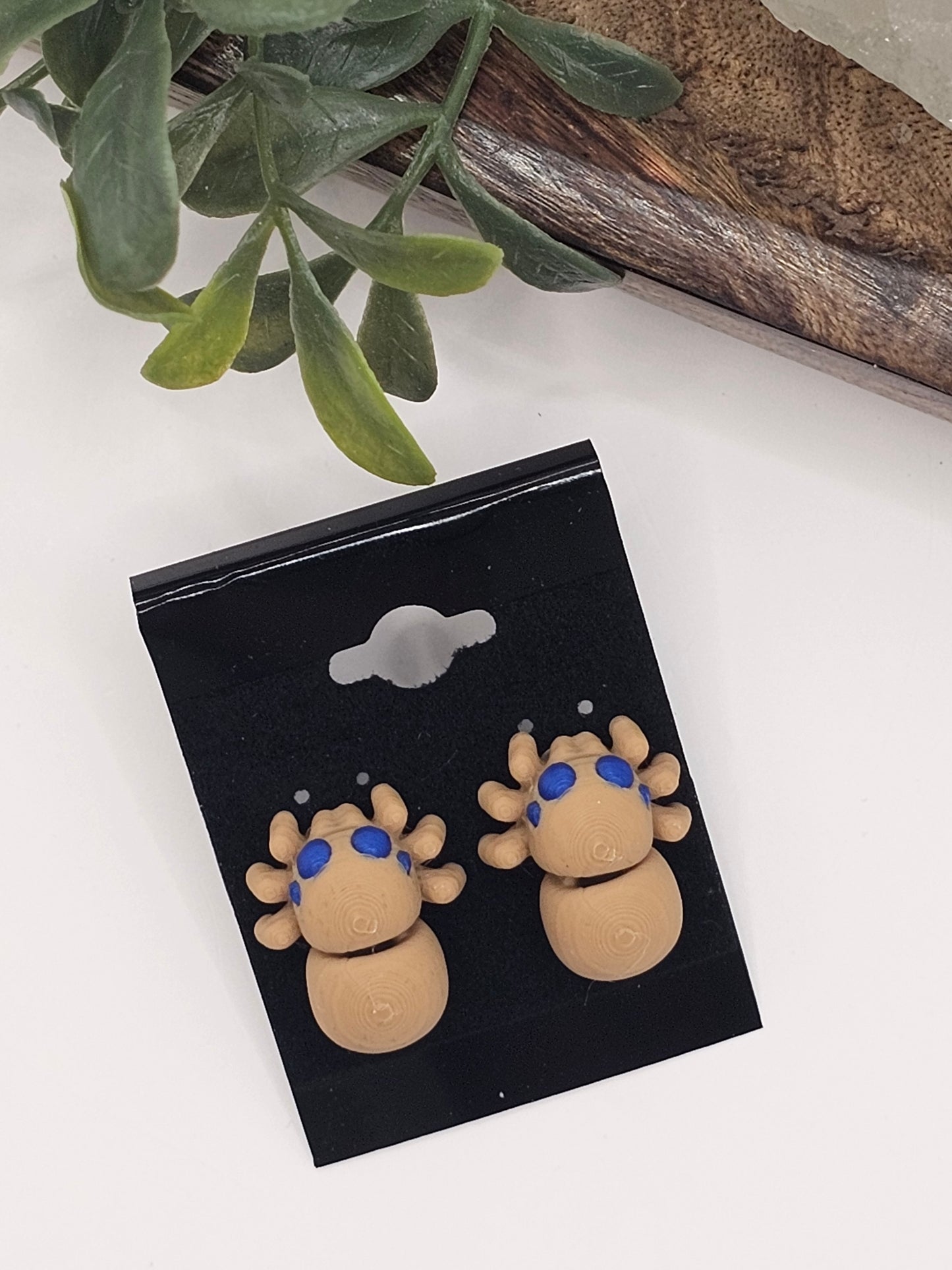Micro 3D Printed Earrings Pixies-Spiders-Bats