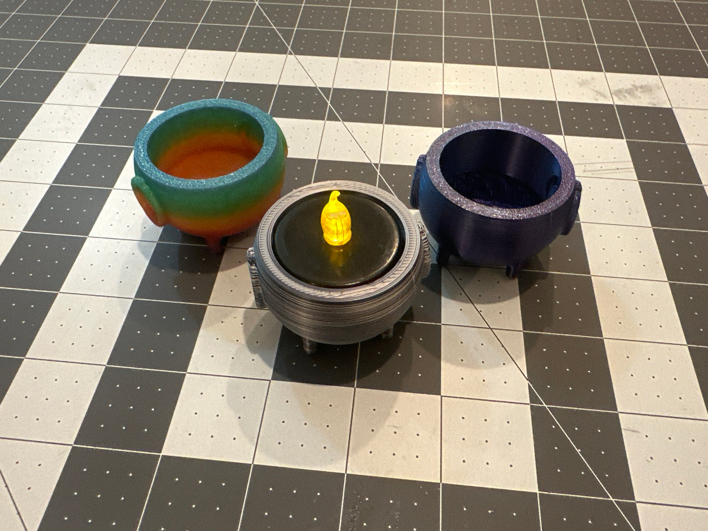 Cauldron Tealight Holder 3D Printed Home Decor