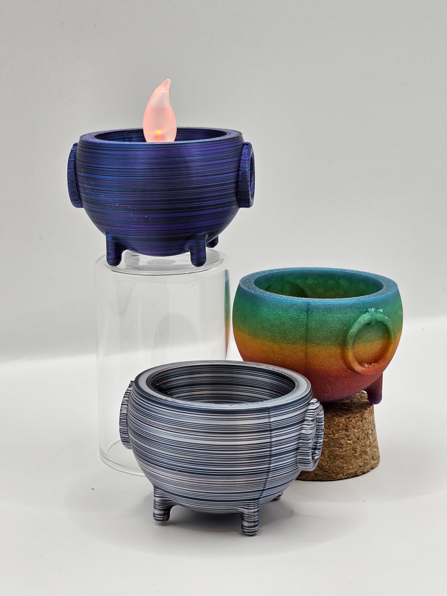 Cauldron Tealight Holder 3D Printed Home Decor