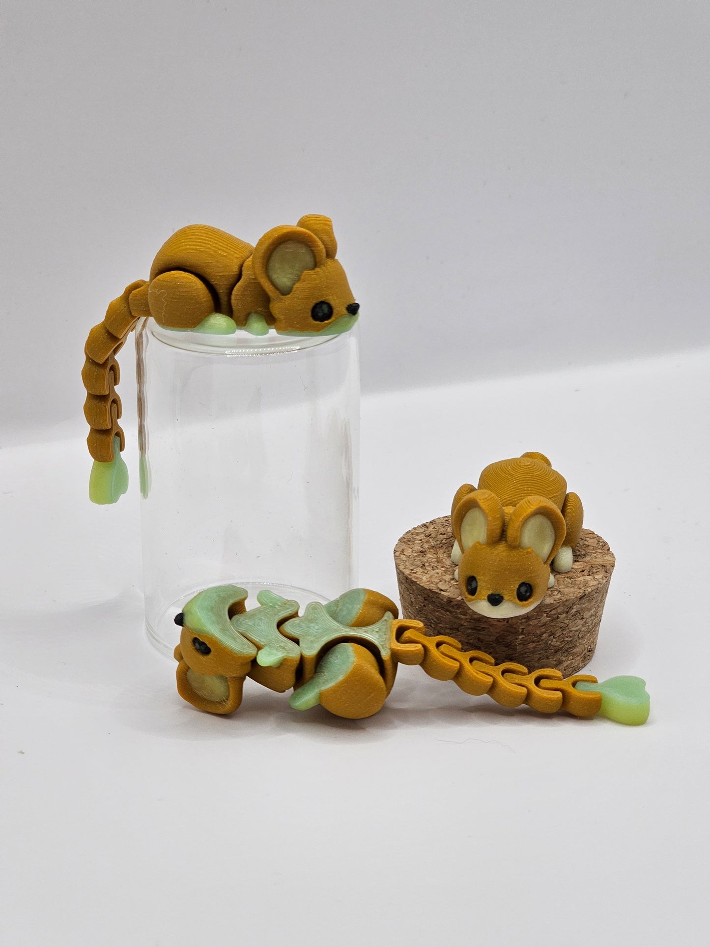 Pocket Mini 3D Printed Animal Figurines Articulating