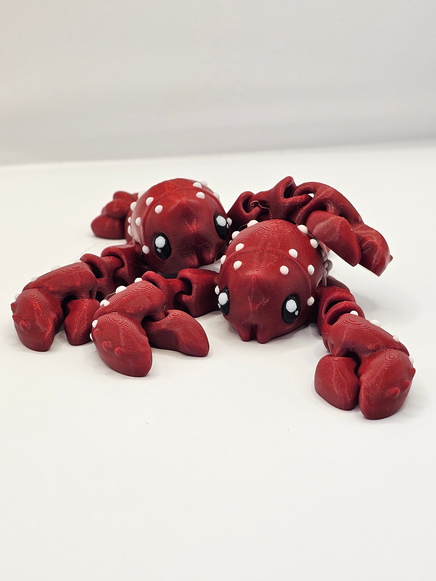 Lobster 3D Printed Articulating Figurine Red Spotted