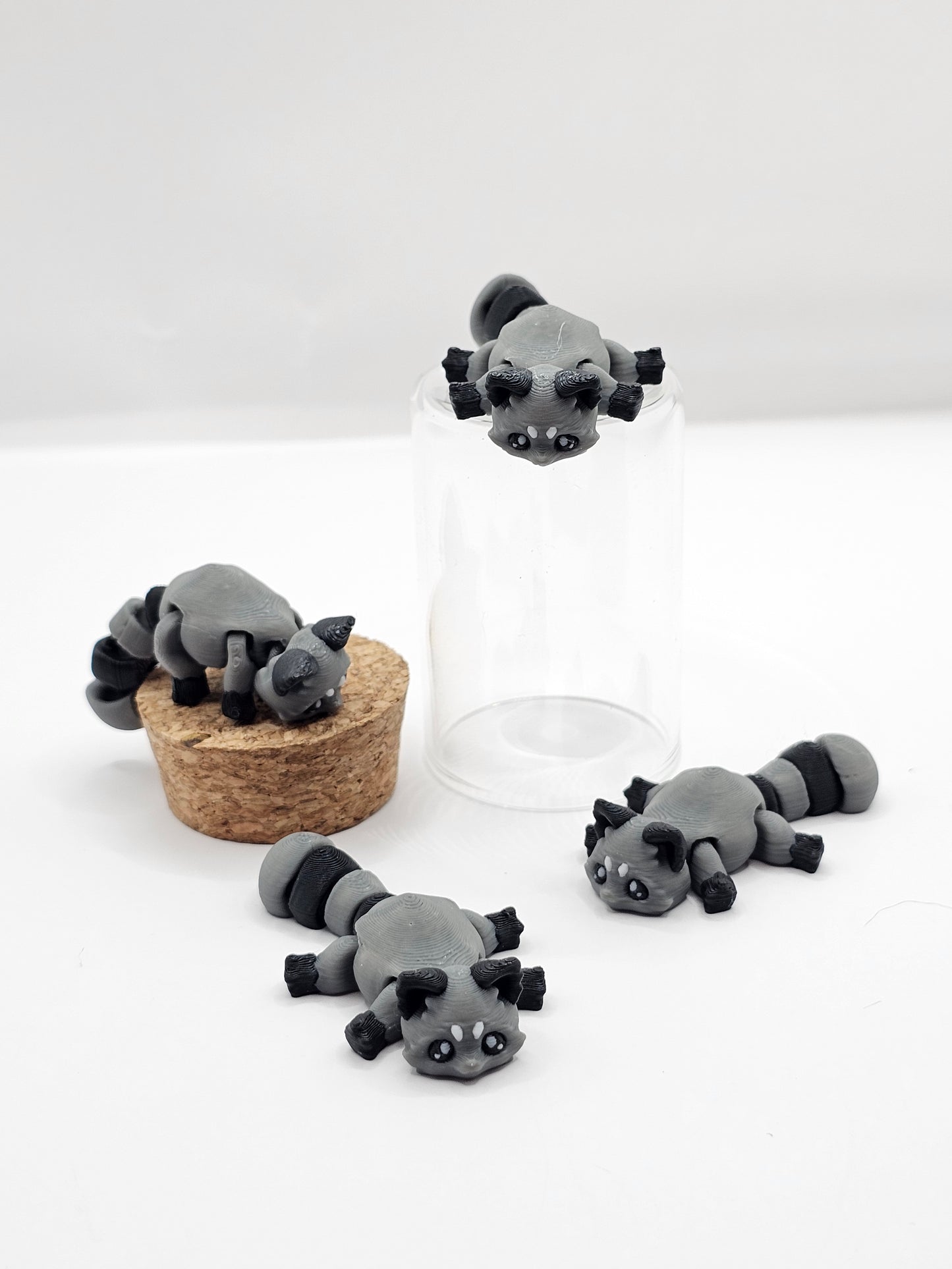 Pocket Mini 3D Printed Animal Figurines Articulating