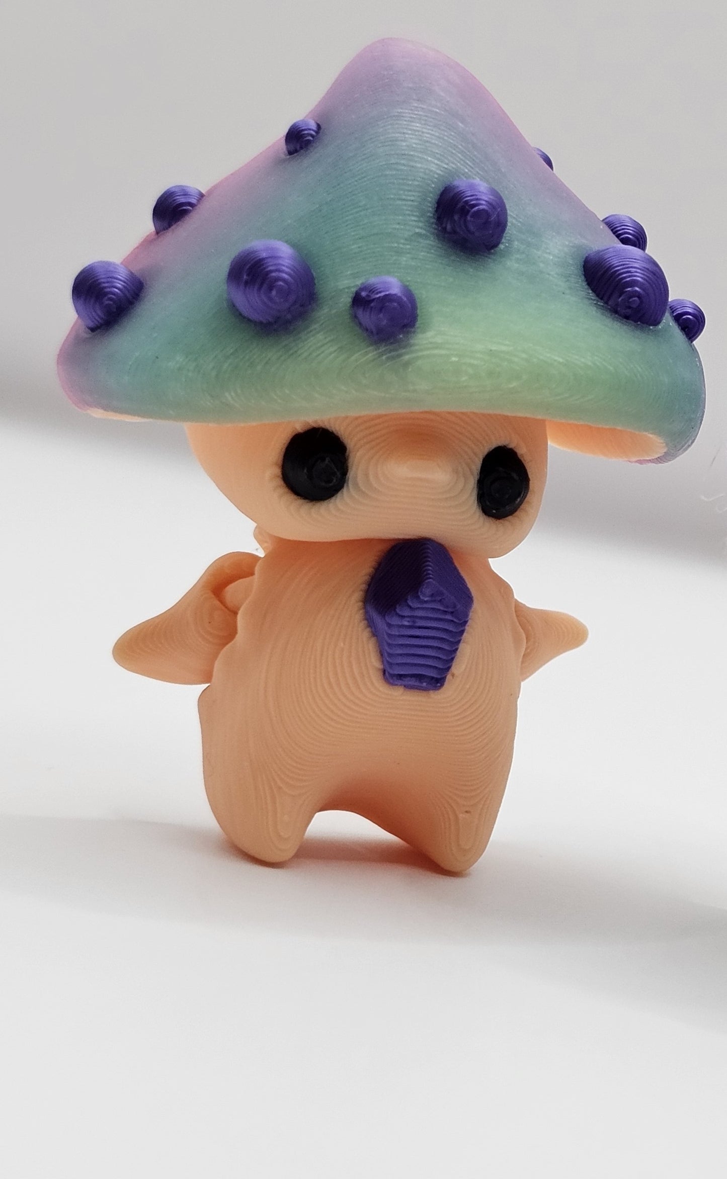 Mushroom Pixies 3D Printed Articulating Figurine Glow-in-the-dark