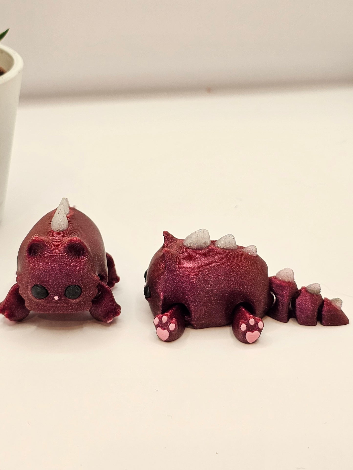 Cat-a-saurus 3D Printed Articulating Figurine Decor Shimmer