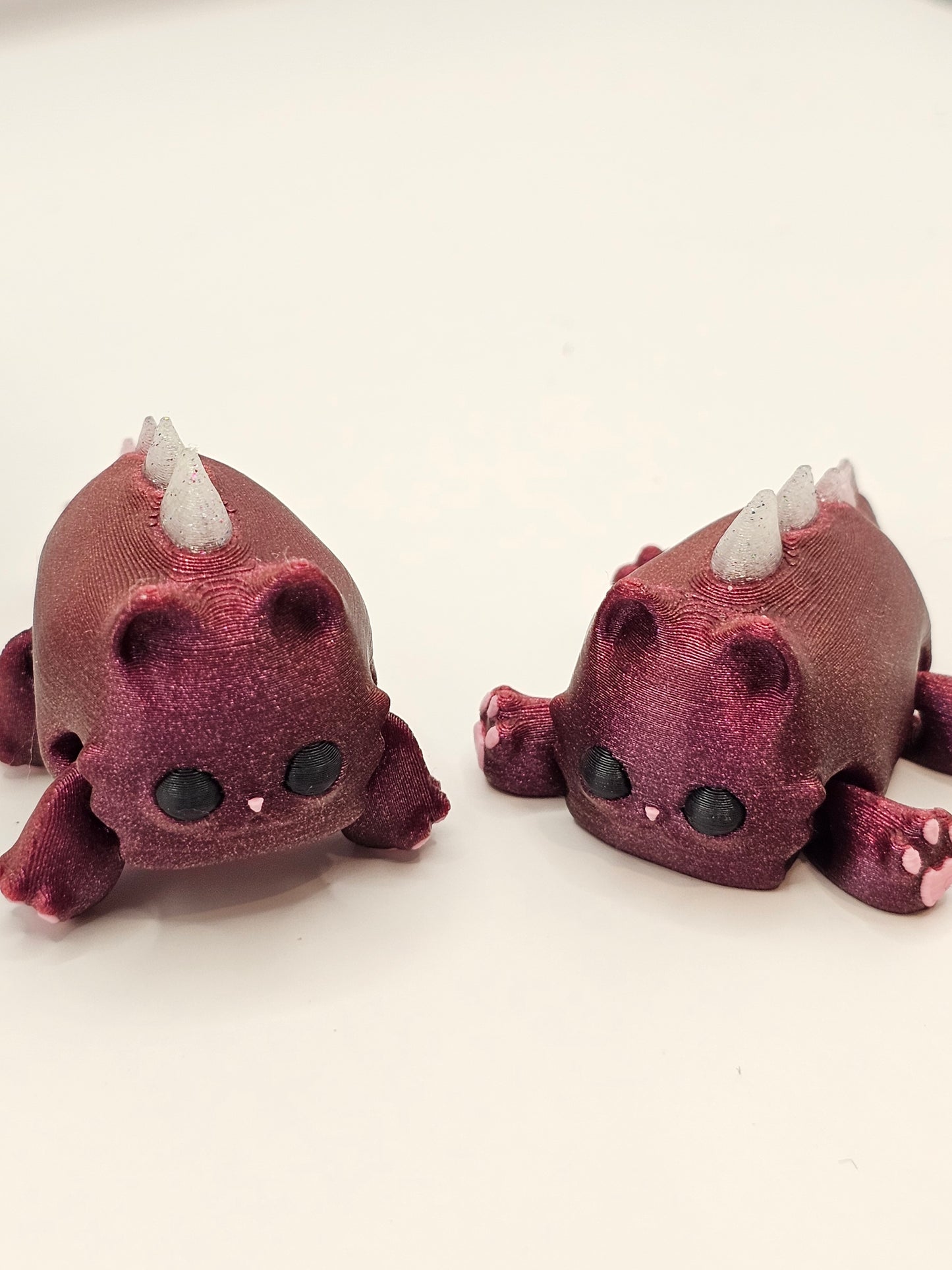 Cat Saurus Cat-a-saurus 3D Printed Articulating Figurine Decor Shimmer – Snail ...
