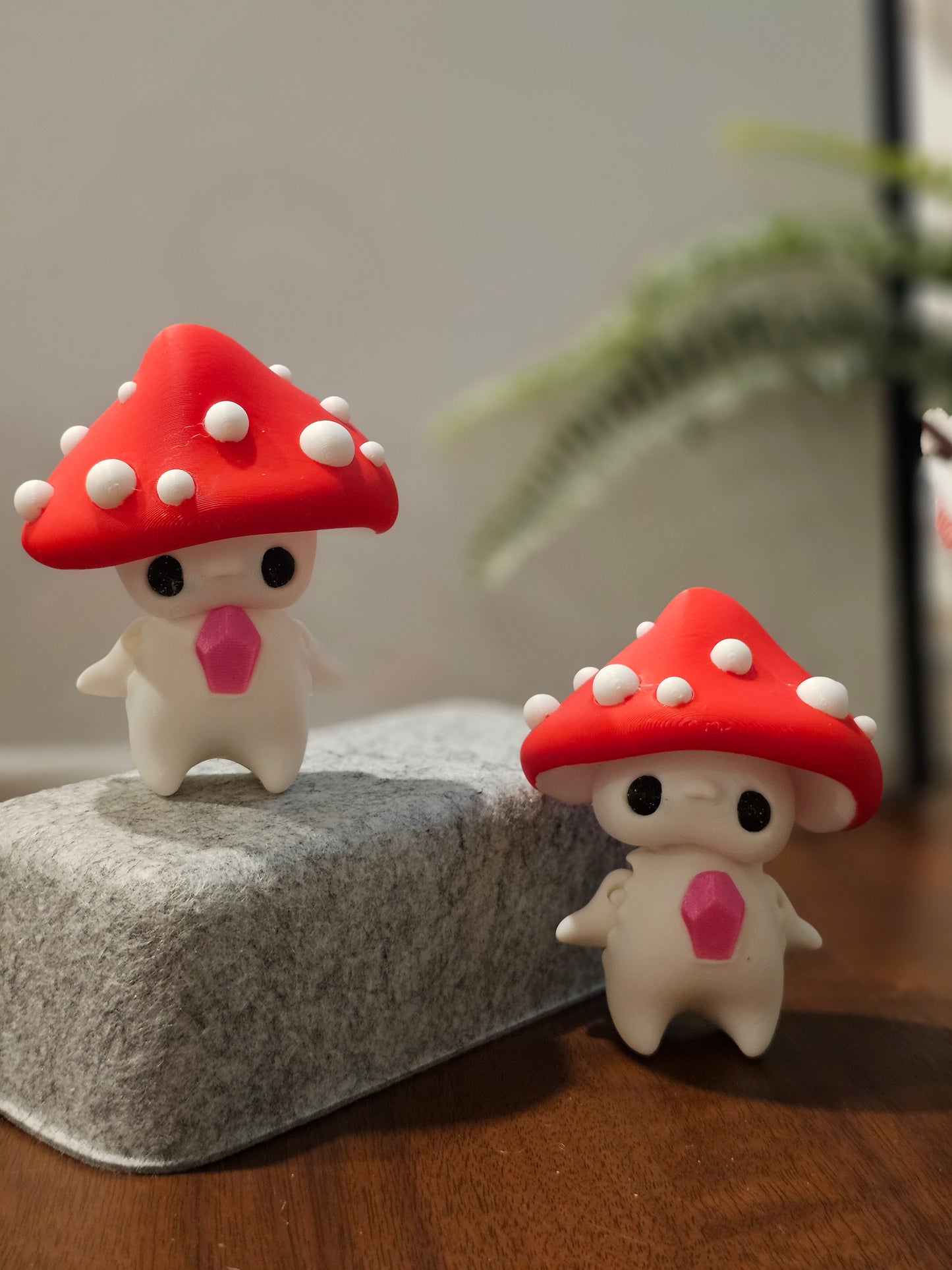 Mushroom Pixies 3D Printed Articulating Figurine Glow-in-the-dark