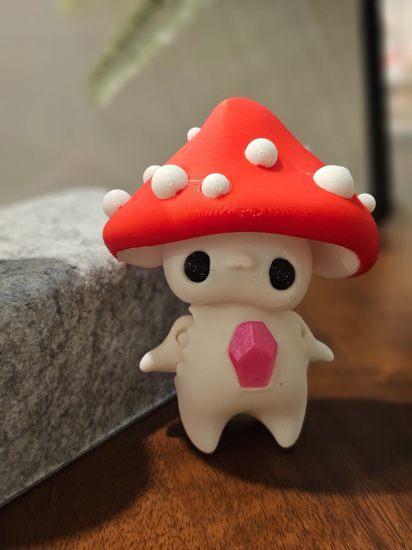 Mushroom Pixies 3D Printed Articulating Figurine Glow-in-the-dark