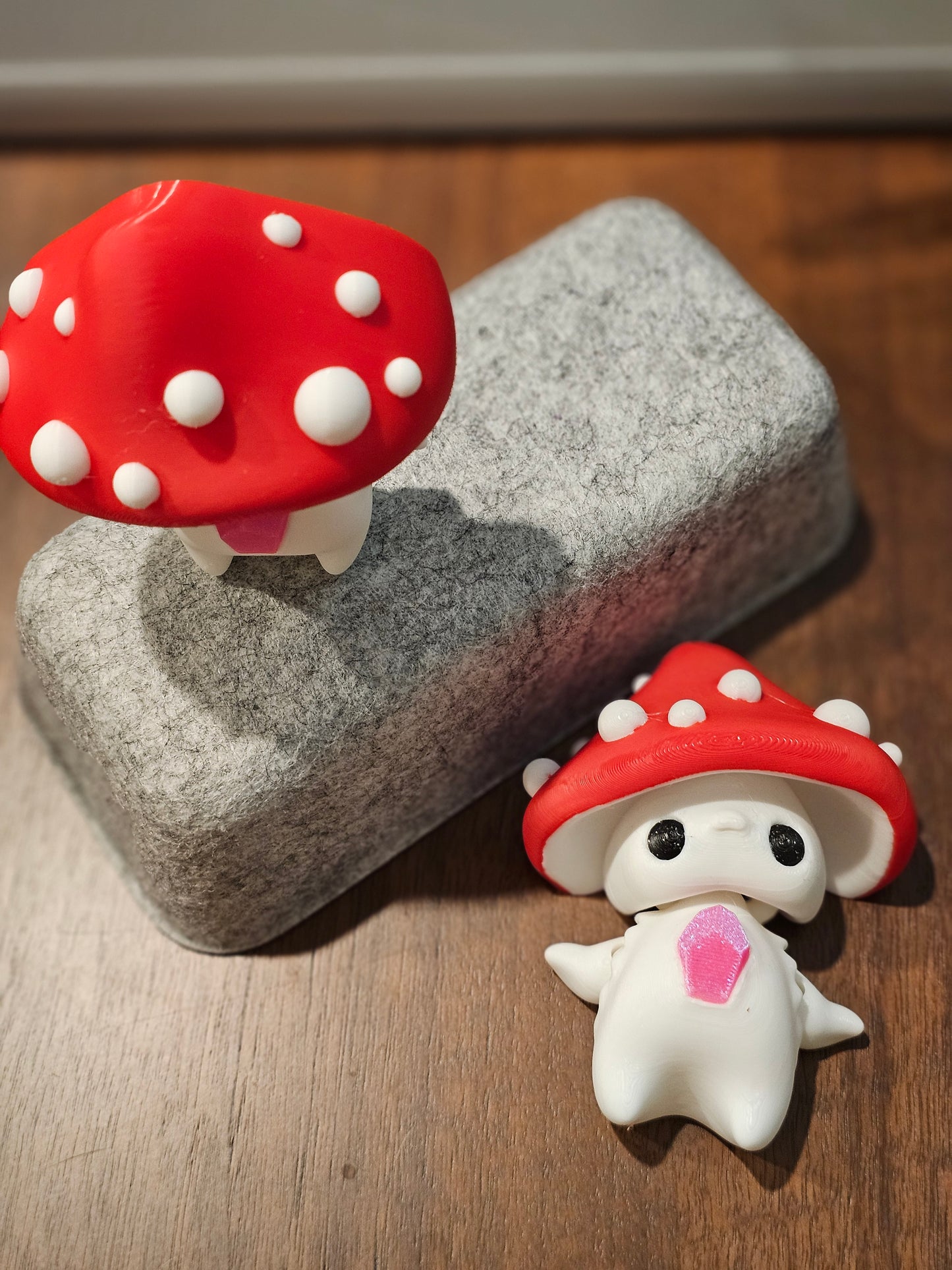 Mushroom Pixies 3D Printed Articulating Figurine Glow-in-the-dark