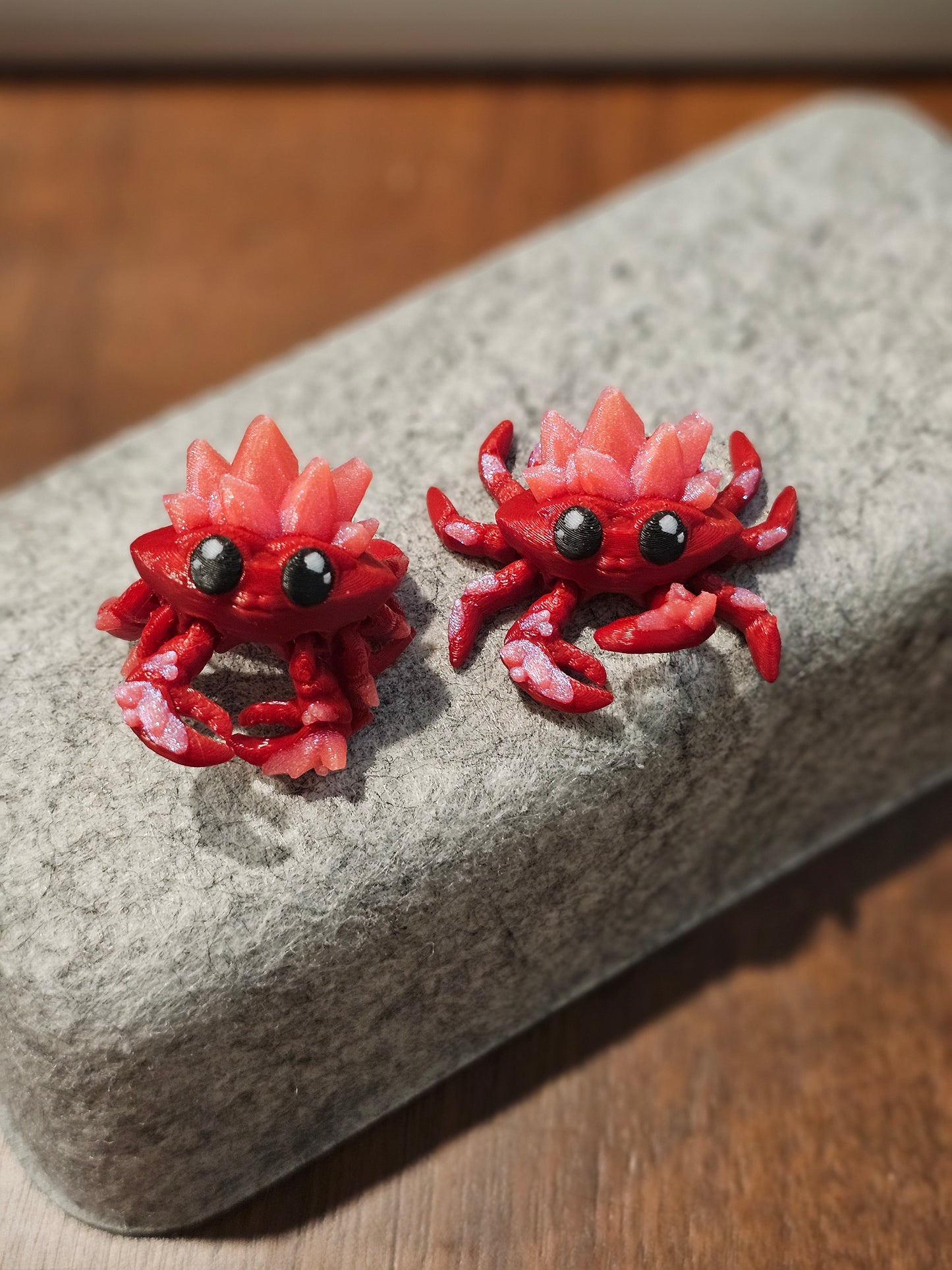 Crystal Crab 3D Printed Articulating Mini Figurine Fidget