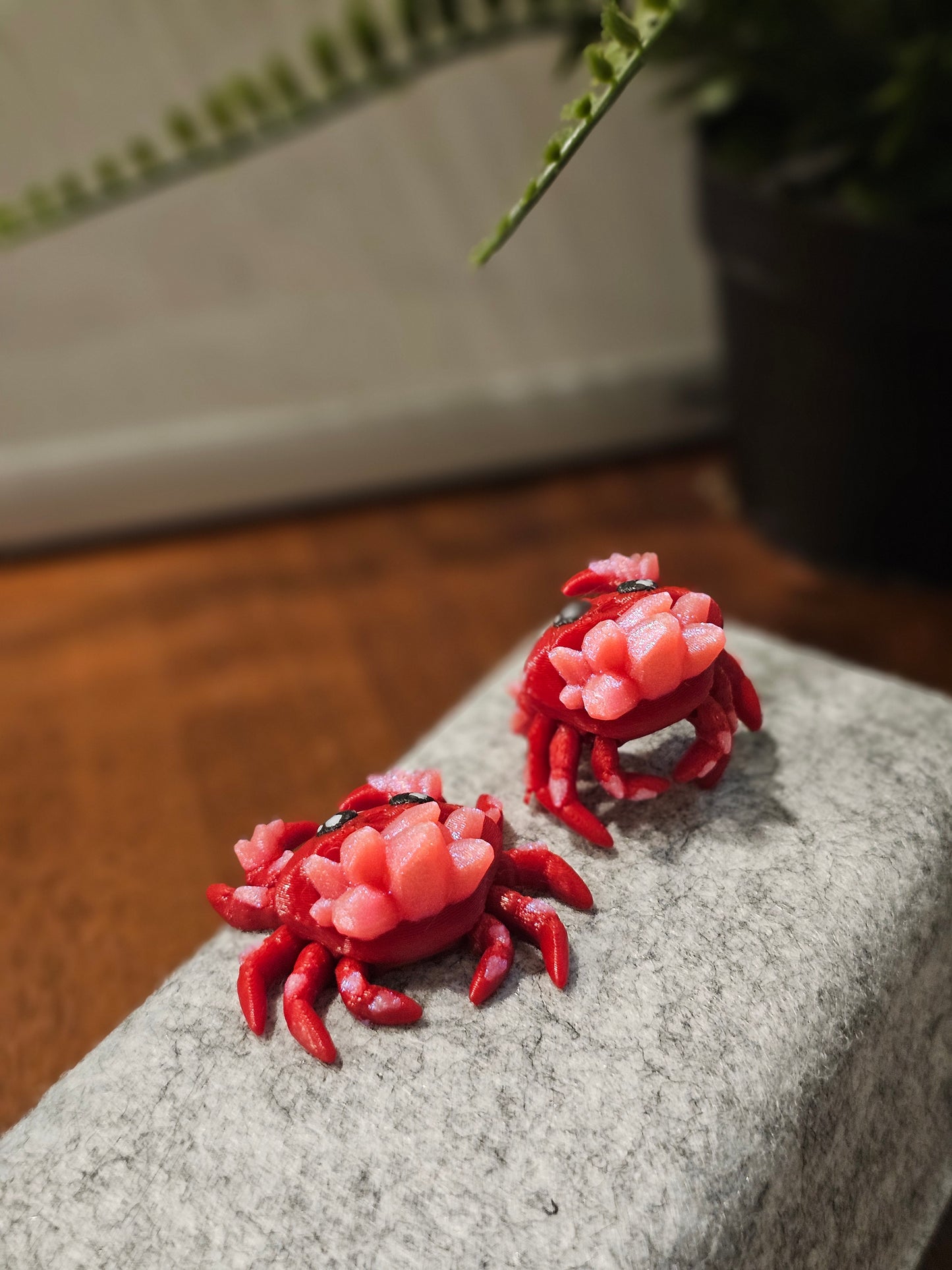 Crystal Crab 3D Printed Articulating Mini Figurine Fidget