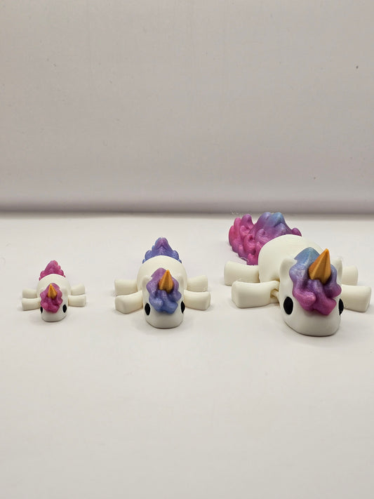 Unicorn 3D Printed Articulating Figurine Shimmer Cutie