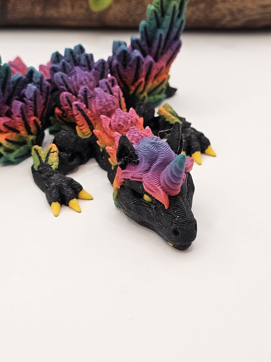 Alicorn Rainbow Dark/Light Winged Unicorn Decor/Fidget Articulating