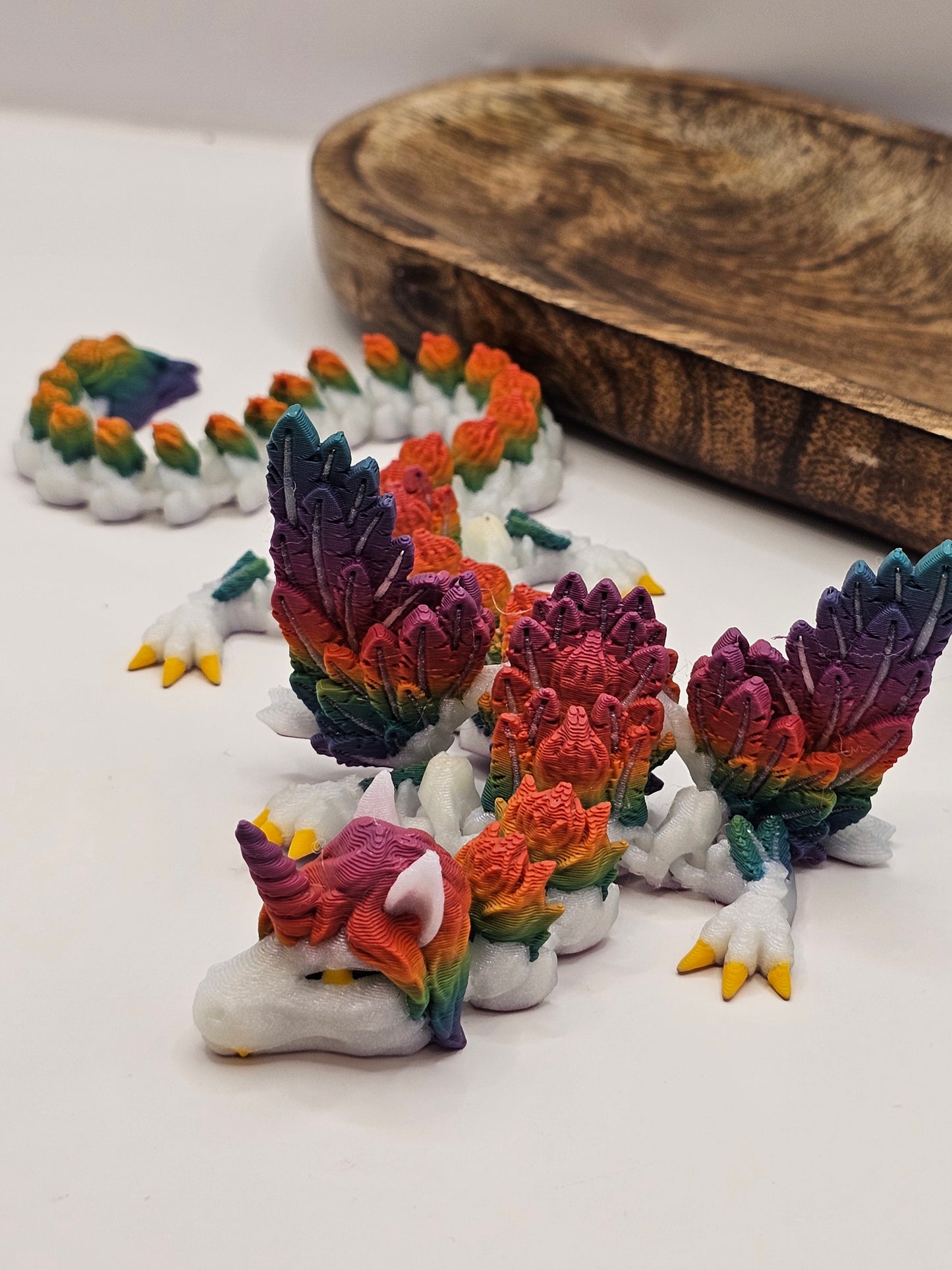 Alicorn Rainbow Dark/Light Winged Unicorn Decor/Fidget Articulating