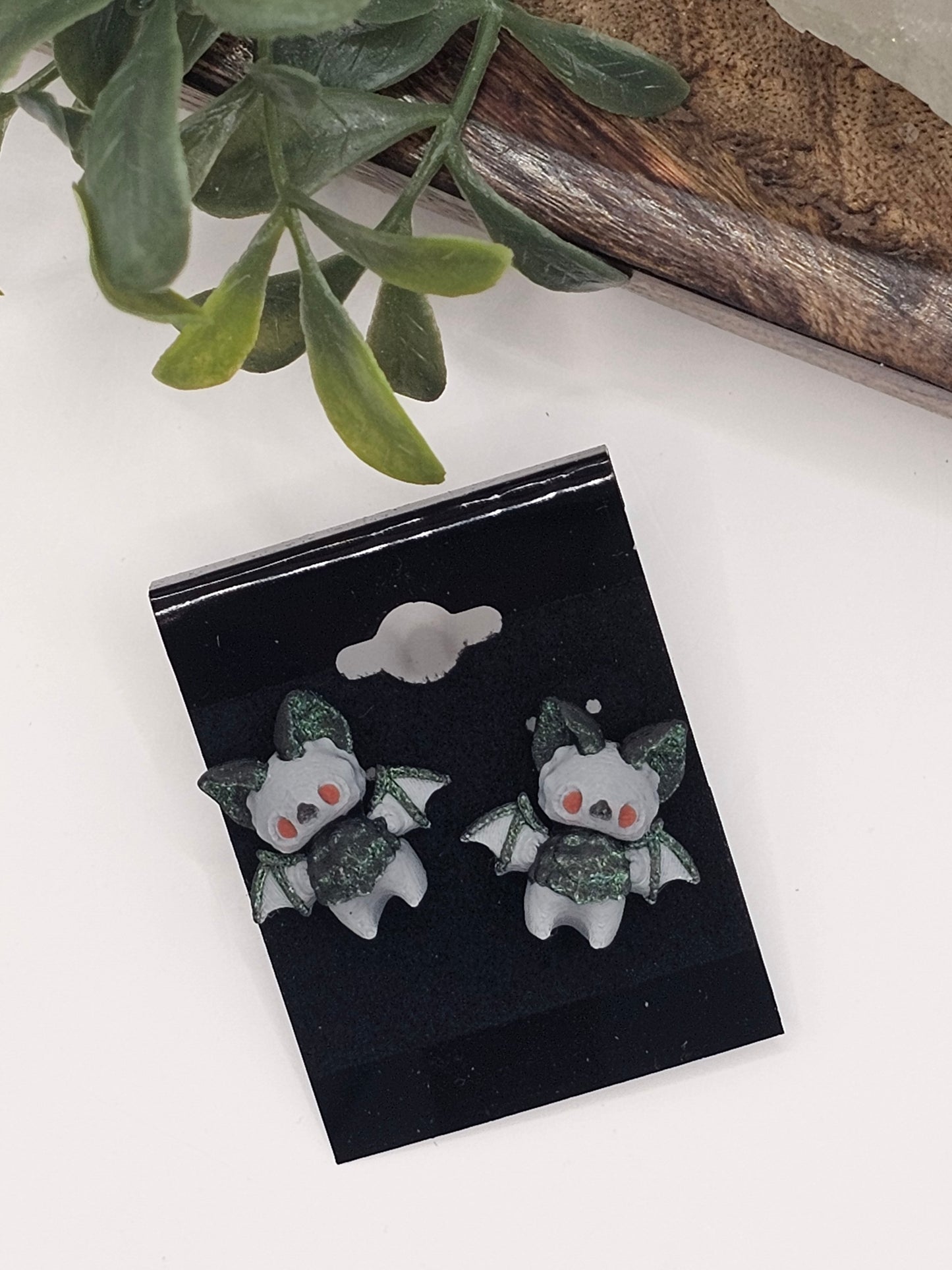 Micro 3D Printed Earrings Pixies-Spiders-Bats