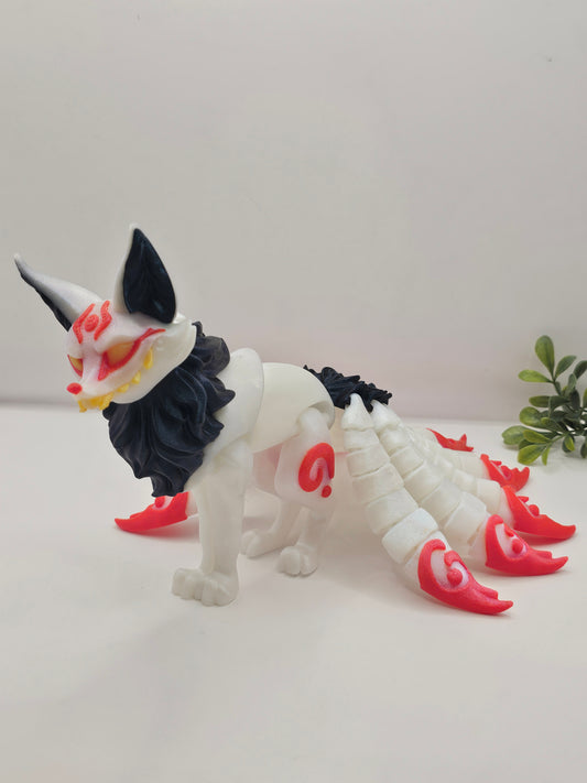 Kitsune Nine Tail Fox- Japanese Folklore- Twisty Prints