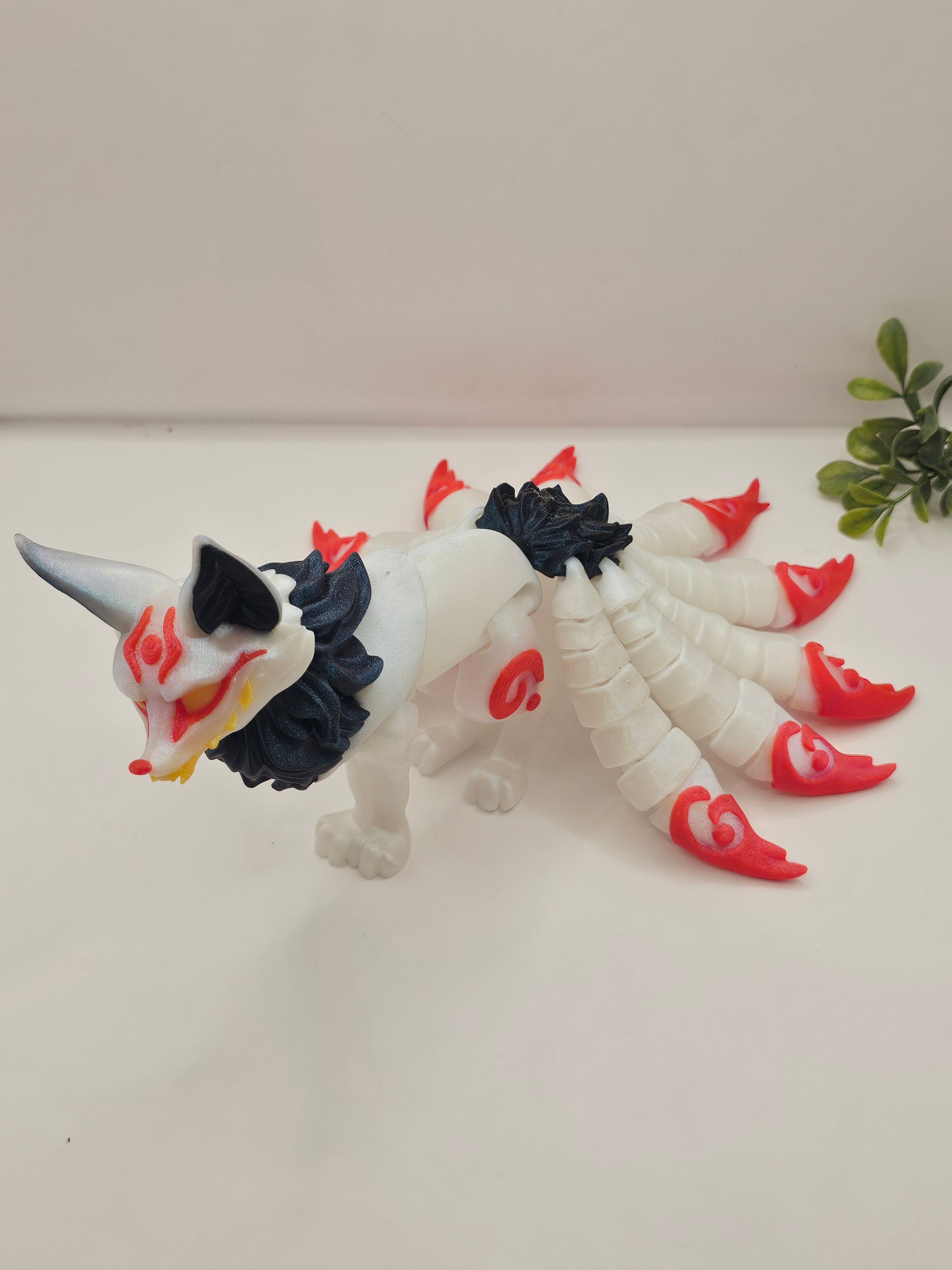 Kitsune Nine Tail Fox- Japanese Folklore- Twisty Prints – Snail