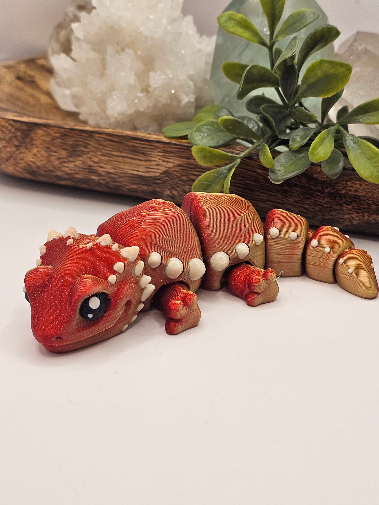 Bearded Dragon Figurine 3D Articulating Fidget Desk Decor