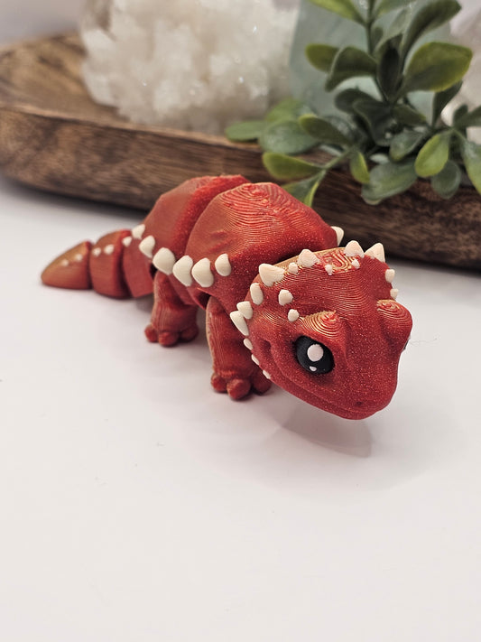Bearded Dragon Figurine 3D Articulating Fidget Desk Decor