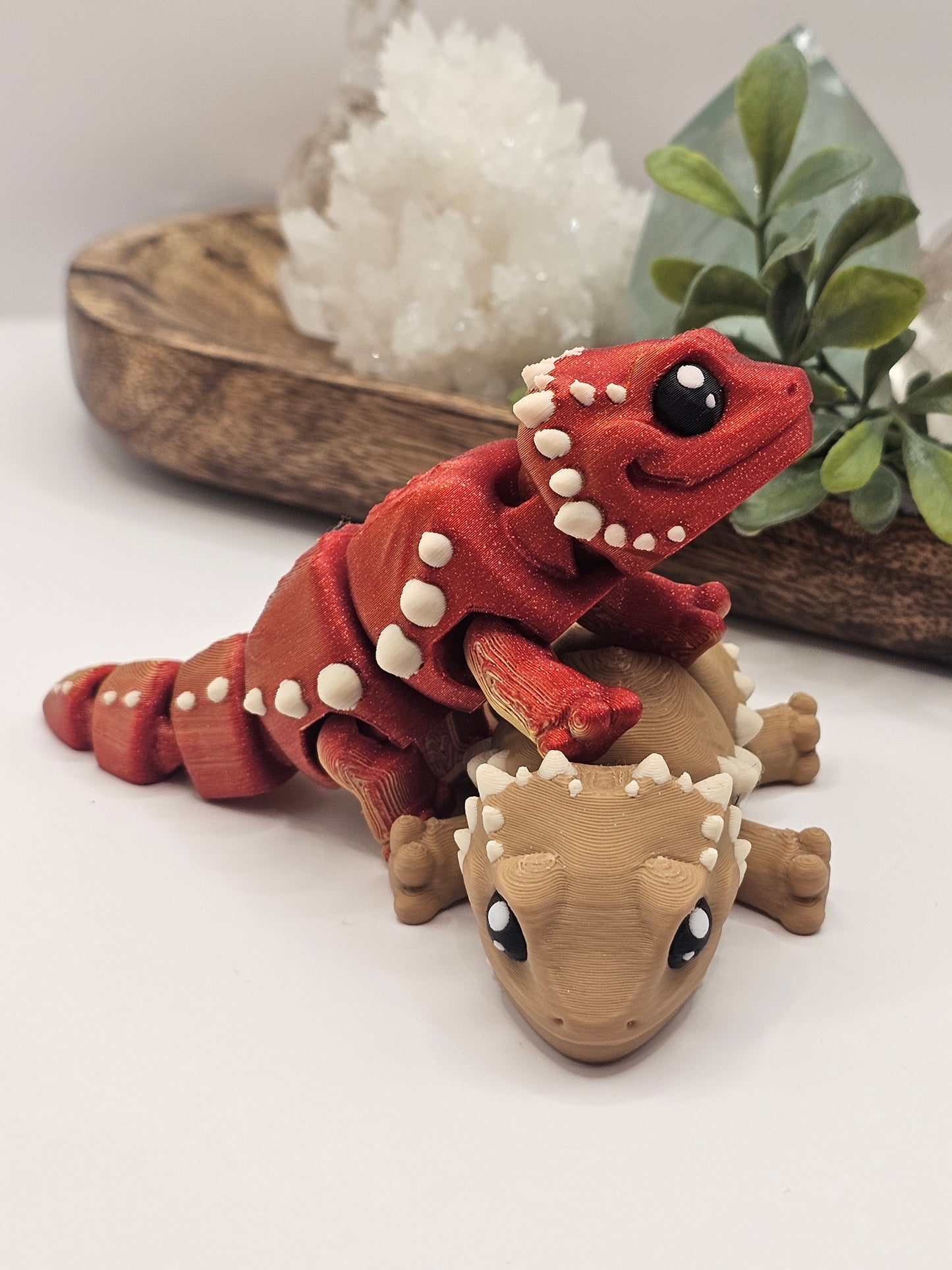 Bearded Dragon Figurine 3D Articulating Fidget Desk Decor