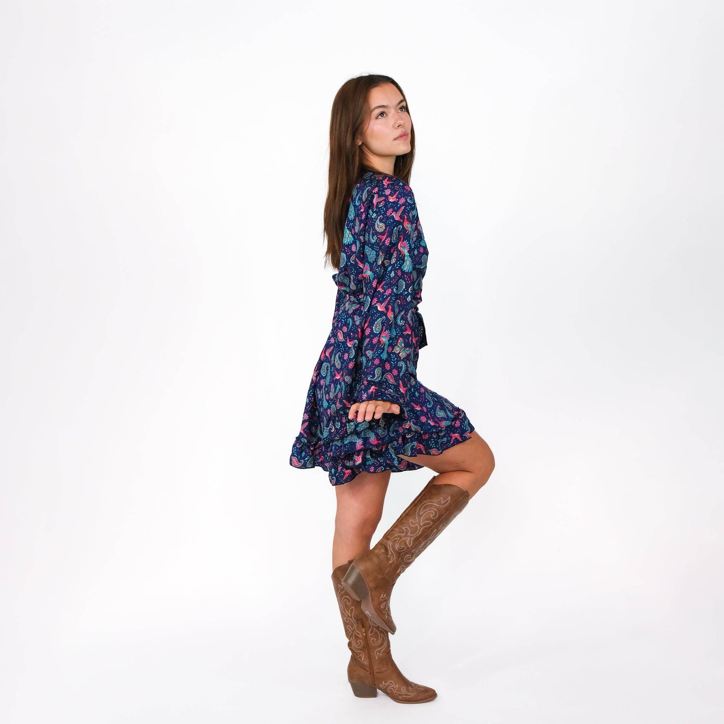 Fairy Meadow Wrap Dress: Olive / L/XL