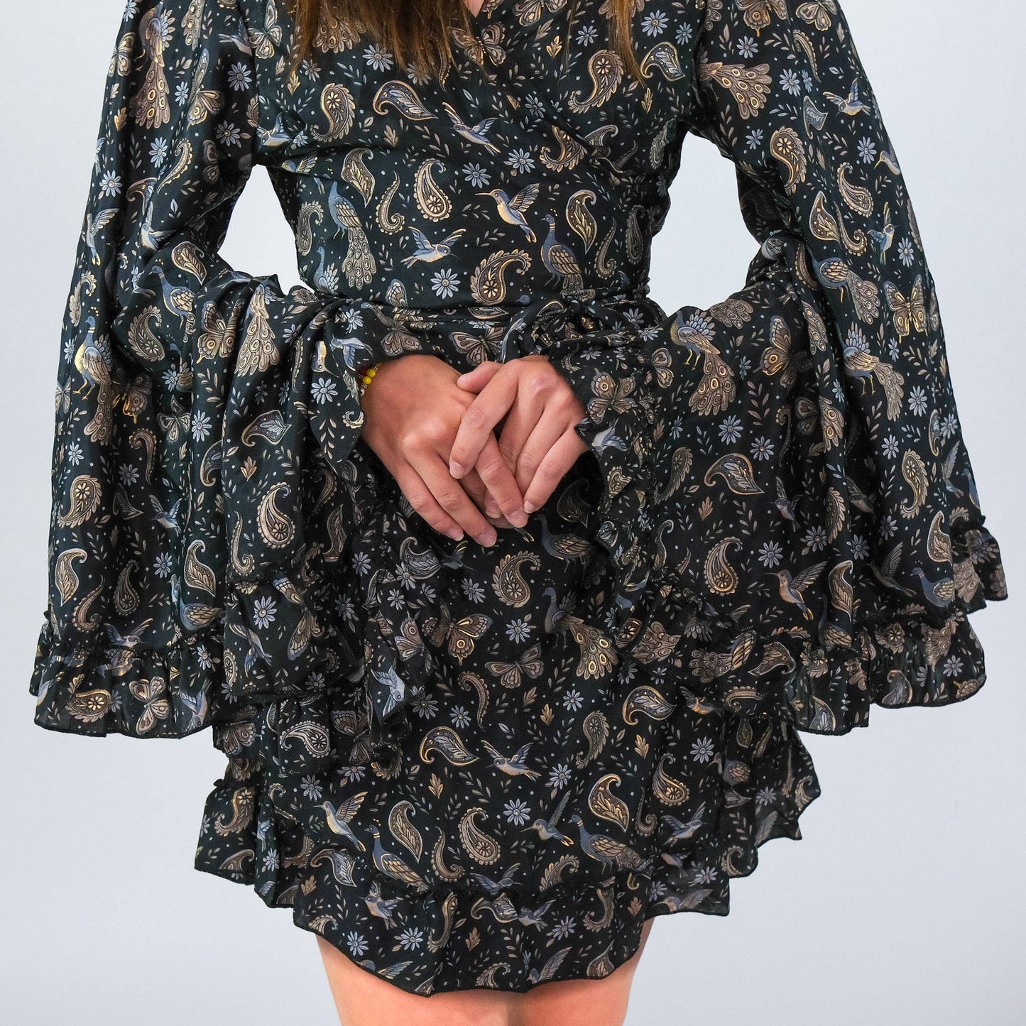 Fairy Meadow Wrap Dress: Olive / XXL