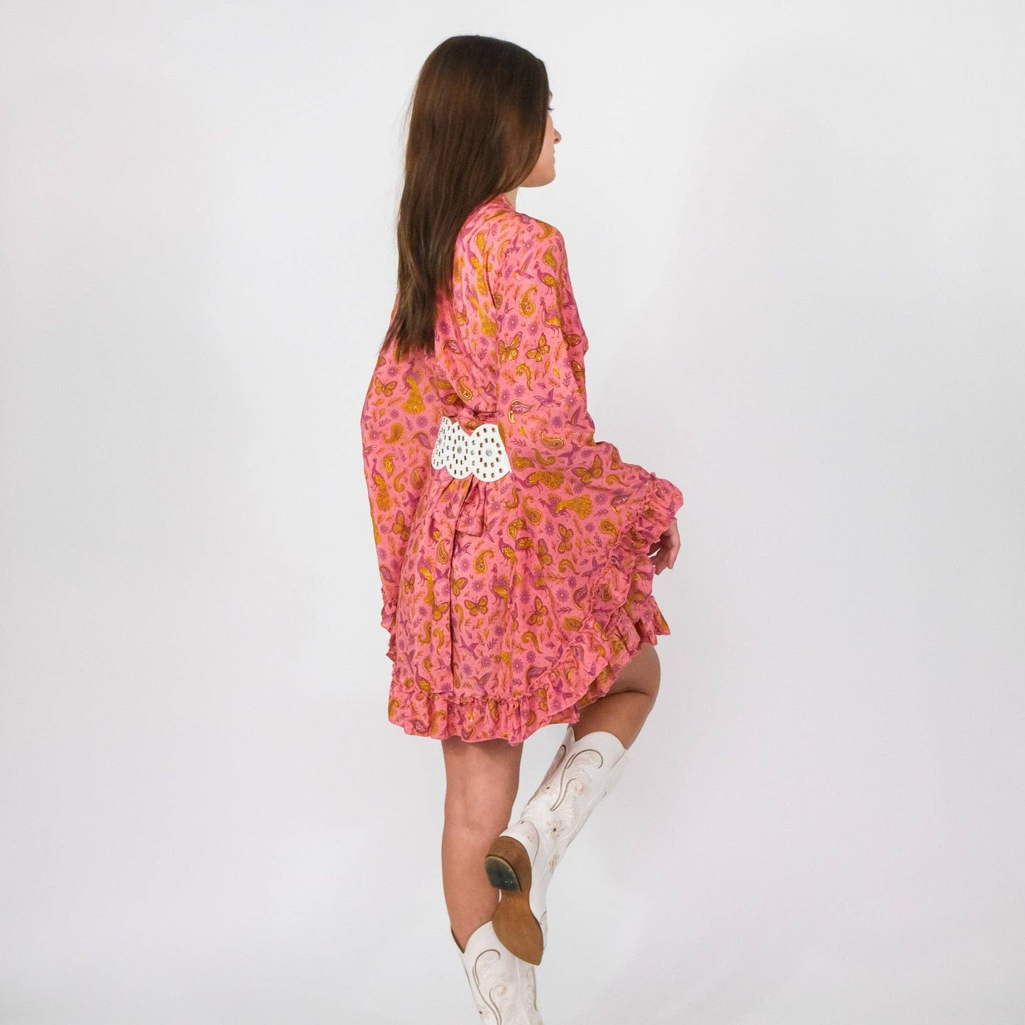 Fairy Meadow Wrap Dress: Olive / S/M