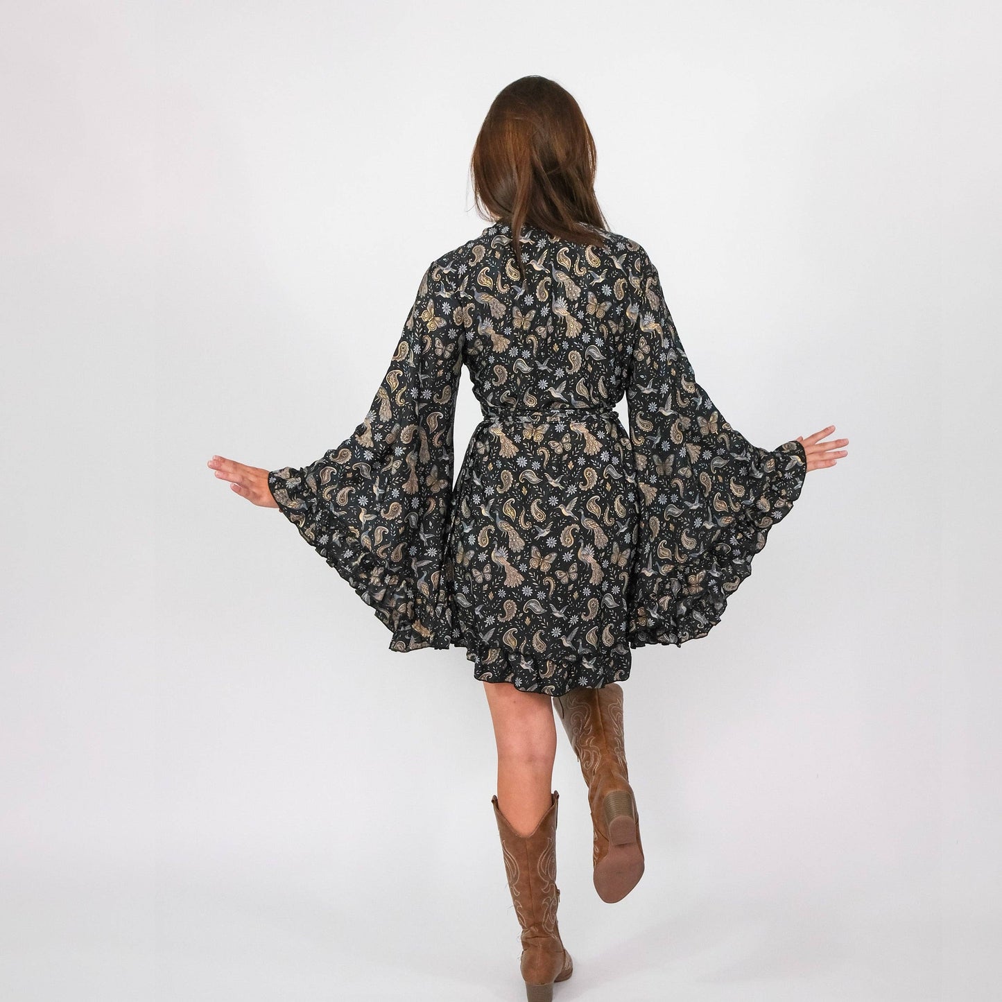 Fairy Meadow Wrap Dress: Olive / XXL